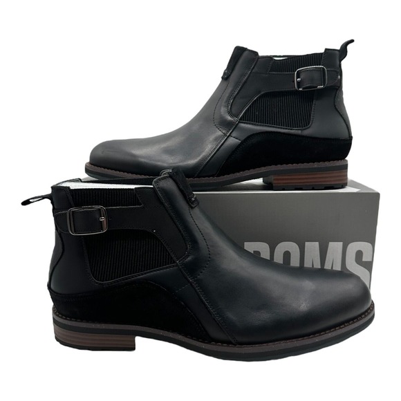 Stacy Adams Men's Oskar Plain Toe Chelsea Boot Black Leather 25554 Size 10 M‎ - Picture 1 of 8
